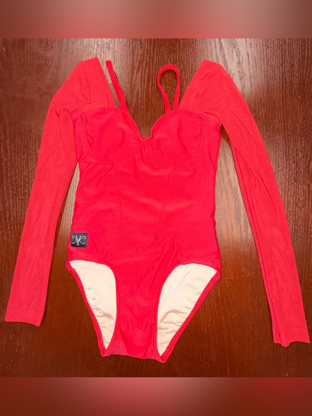 Kandi Kouture Dance Leotard Red Size Child Medium (5/6) Longsleeve
